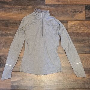 Nike Element Running Quarter Zip, Gray, XS